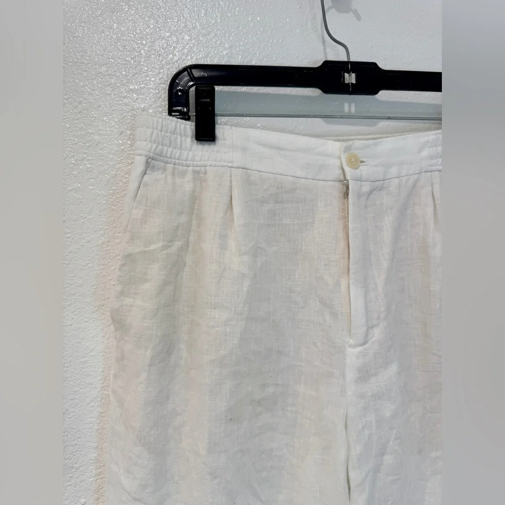 Zara White Linen Trousers